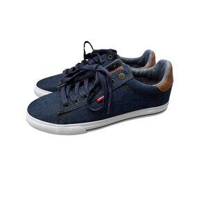 Levi's Men's 10.5 Lodi Denim Sneakers Levi's Comfort Mens Tennis Shoes Lace Up